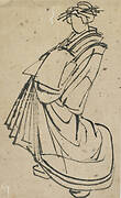 Sketch of a courtesan