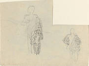 Two Studies of Standing Figure and Child