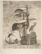 Armed Three-Master on the Open Sea Accompanied by a Galley from The Sailing Vessels