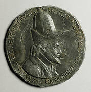 Portrait of John VIII Palaeologus, Emperor of Constantinople, 1424-1428 (obverse) and (reverse)