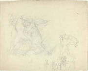 Sheet of Studies, including a Man Battling a Centaur