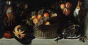 Still Life with Basket of Fruit and Game Fowl