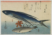 Flying fish (tobiuo) and white croaker (ishimochi), from the second series of fish prints