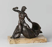 Salt cellar or inkwell with a youth on a sea monster