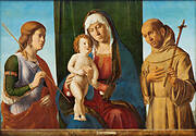 Madonna and Child Between Two Saints