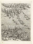 Beleg van Saint Martin op het Île de Ré, juli-november 1627 (centrale kaart, deel middenonder)