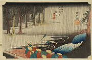 A Spring Shower, Tsuchiyama, from the series the Fifty-three Stations of the Tokaido (Hoeido edition)