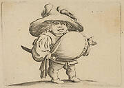 L'Homme au Gros Ventre Orné d'une Rangée de Boutons (Man with a Large Belly Decorated with a Row of Buttons),  from Varie Figure Gobbi, suite appelée aussi Les Bossus, Les Pygmées, Les Nains Grotesques (Various Hunchbacked Figures, The Hunchbacks, The Pygmes, The Grotesque Dwarfs)