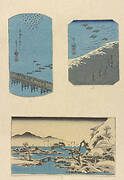 Three prints: Yoshida Aki no Umi - Landscape