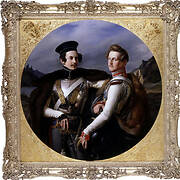 Double Portrait of Princes Friedrich Wilhelm of Prussia and Wilhelm zu Solms-Braunfels in a Cuirassier’s Uniform