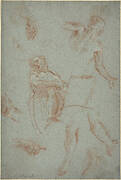 Sheet of Studies with Figures, Hands, and Feet