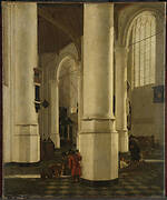 Interior of the Oude Kerk in Delft, with the Tomb of Vice-Admiral Pieter Pietersz Heijn