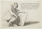 Title plate for the set of drawings: Varie figuræ.