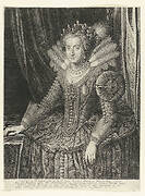 Portret van Elisabeth Stuart, echtgenote van Frederik V, koningin van Bohemen