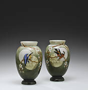 2 Vases with Japonisme Scenes