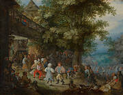 Peasants Dancing outside a Bohemian Inn