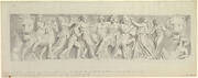 Design for a Frieze, after a Roman Sarcophagus: The First Visit of Bacchus to Ariadne