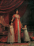 The Queen Giulia Clary with her daughters Zenaide and Carlotta