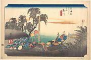 東海道五十三次之内　藤川　棒鼻の図|Station Thirty-Eight: Fujikawa, Scene at the Border, from the Fifty-Three Stations of the Tokaido