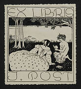 Ex-libris (bookplate) - J. Post