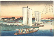 Gyotoku Kihan|江戸近郊八景之内　行徳帰帆|Boats Returning to Gyotoku