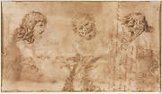 Three Heads and Other Sketches (verso)