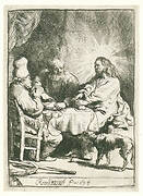 Christ at Emmaus: the smaller plate