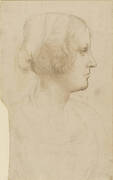 A portrait of a woman in profile