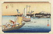 Fifty-Three Stations of the Tokaido Hoeido Edition “Arai (Ferry Crossing)”