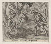 Plate 23: Cadmus Killing the Serpent (Draco a Cadmo interficitur), from Ovid's 'Metamorphoses'