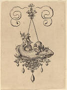 Design for a Pendant with a Fish Carrying Tobias and the Angel