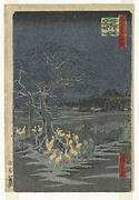 New Year's Eve Fox Fires at the Changing Tree from the One Hundred Famous Views of Edo series