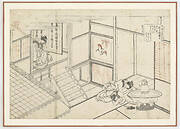 Preparatory drawing for a print in the series Hyakunin isshu uba ge etoki: Shokushi Nai Shinno