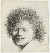 Self-Portrait with Long, Ruffled Hair