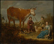 Children and a Cow