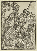 St George on Horseback with the Dead Dragon