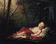 The King of Rome in the form of sleeping Cupid