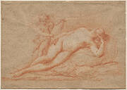 Reclining Nude with Cupid