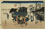 Morning Mist, Mishima, from the series the Fifty-three Stations of the Tokaido (Hoeido edition )