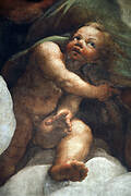 A putto. Detail of the dome