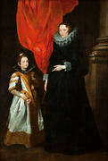 Portrait of Geronima Sale Brignole with daughter Maria Aurelia