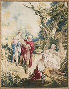 Tapestry showing Psyche and the Basketmaker