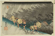 Rainstorm, Shono, from the series the Fifty-three Stations of the Tokaido (Hoeido edition)