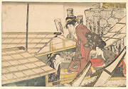 四季の花|Girls Getting on Board a Boat, from the illustrated book Flowers of the Four Seasons