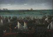 Battle between Dutch and Spanish Ships on the Haarlemmermeer