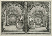 Views of the Villa of Pratolino:  Two Views of the Grotto