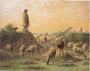 Shepherd Minding His Sheep