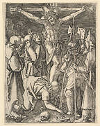 The Crucifixion: Christ on the cross with Magdalen in foreground, after Dürer