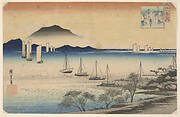 Boats returning to Yabase, from the series Eight Views of Omi Province