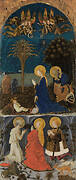 Adoration of the Child in front of a Nocturnal Landscape with Saints Jerome, Magdalena and Eustace